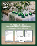 Homemory 24-Pack Remote Flameless LED Battery Tea Light Candles, 400+Hrs