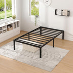 NEW JETO Metal Bed Frame,Queen Size Bed Frame with Storage Space,14 Inch