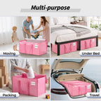ukeetap 8 Pack Extra Large Clothes Storage Bins with Lids, Clear