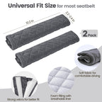 Amooca 2 Pack Seat Belt Covers Soft Shoulder Pad for Cars & Backpack