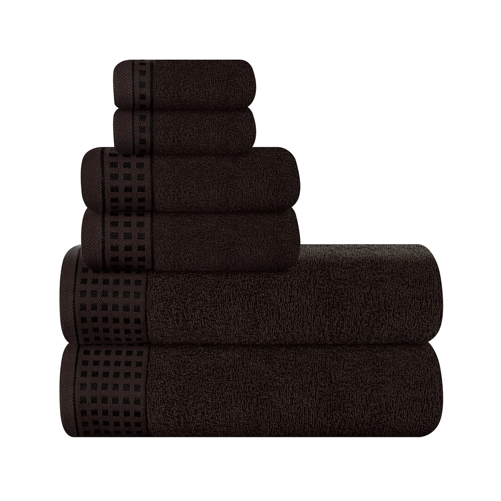 GLAMBURG Ultra Soft 4 Pack Oversized Bath Towel Set 27x54 inches, 100% Cotton Bath Towels, Highly Absorbant Compact Quickdry & Lightweight Towel, Ideal for Gym Travel Camp Pool - Charcoal Grey