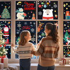 Christmas Window Clings for Glass Windows, Stickers for Window Decorations