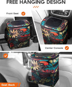 HOTOR Car Trash Can, Leakproof Car Organizer, 2-Gallon, Brown