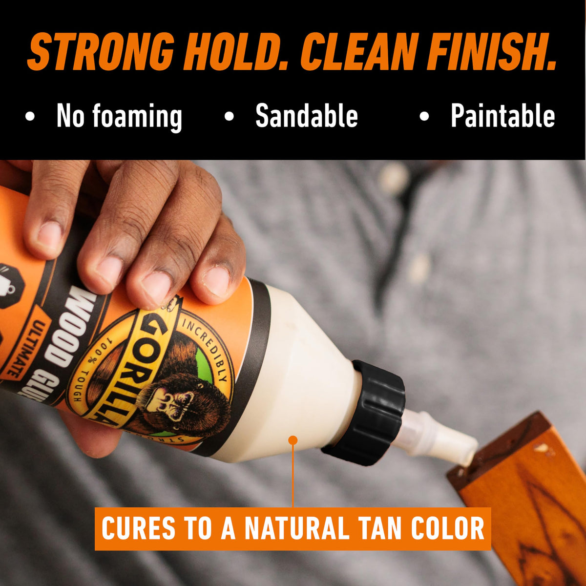 Gorilla Ultimate Waterproof Wood Glue, Natural Color, 8 oz