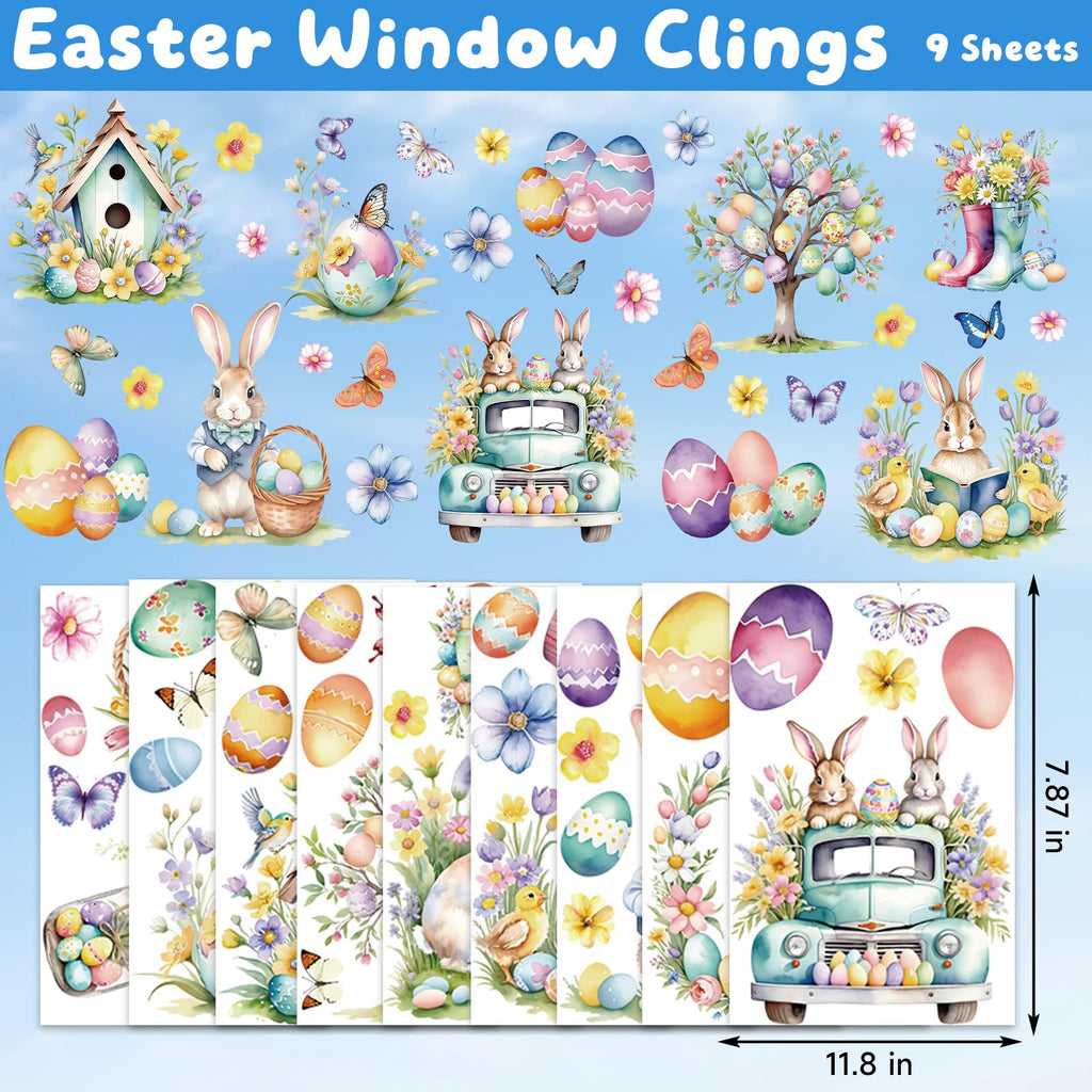 Holiday Window Clings for Home Decorations (Romantic)