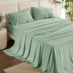 Bedsure PureWoven 100% Rayon Derived from Bamboo, Queen Sheets, 4 Pieces