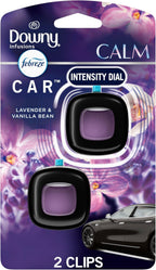Febreze Car Vent Clip, Downy Calm Scent, 2 Count, 0.13 oz Total