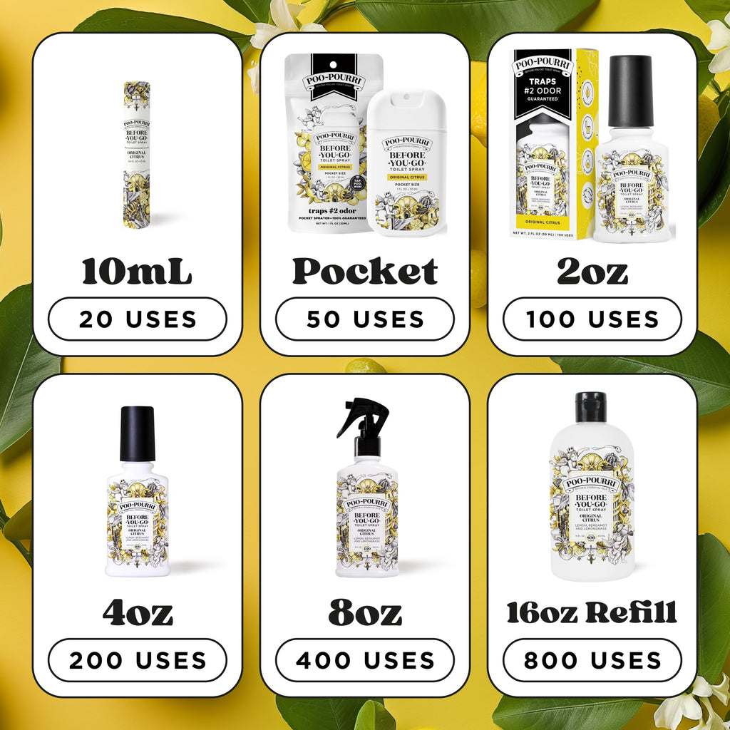 Poo-Pourri Before-You-Go Toilet Spray, Original Citrus, 2 Fl Oz