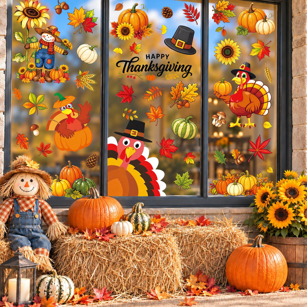 Christmas Window Clings for Glass Windows, Stickers for Window Decorations