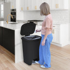 Glad Trash Can with Clorox Odor Protection | Plastic Bin, 13 Gal, Black