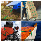 WORKPRO 24" Bungee Cords with Hooks, 4 Pack Heavy Duty Outdoor Bungee Strap