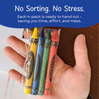 CrayonKing 100 Bulk Crayons, 25 Individually Wrapped 4-Packs