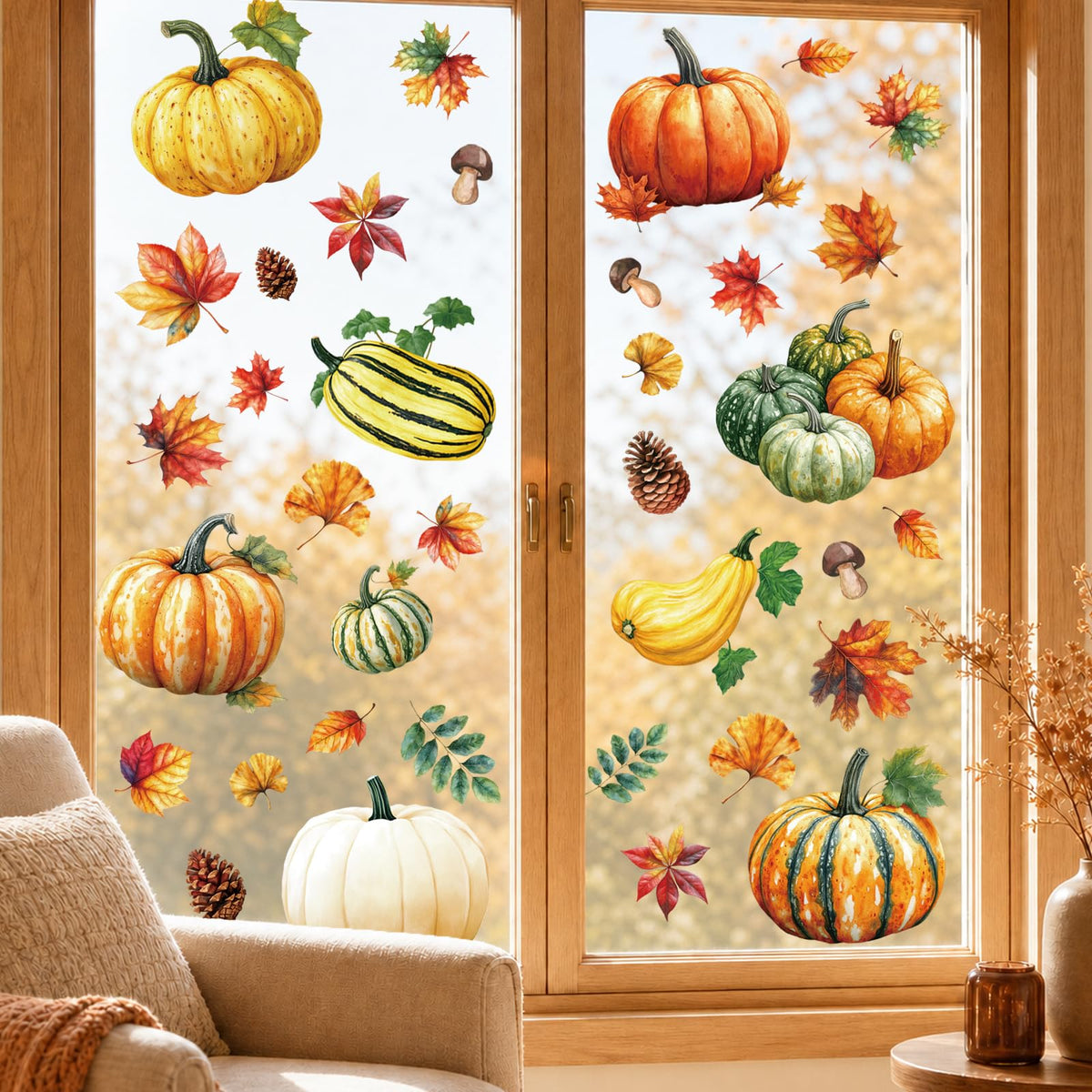 Christmas Window Clings for Glass Windows, Stickers for Window Decorations