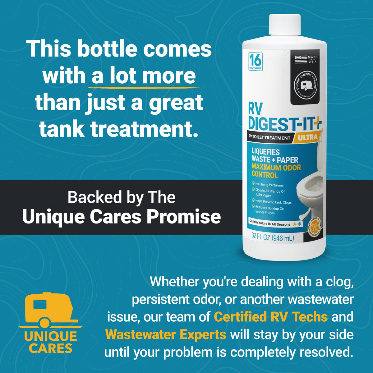 Unique RV Digest-It Liquid RV Holding Tank Treatment Gallon