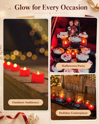 Homemory 12-Pack Remote Flameless LED Battery Tea Light Candles, 400+Hrs