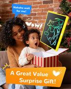 KOKODI LCD Writing Tablet, 12 Inch Colorful Toddler Doodle Board Drawing Tablet, Erasable Reusable Electronic Drawing Pads, Educational and Learning Toy for 3-6 Years Old Boy and Girls(Blue)