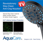 AquaCare 8-mode High Pressure Handheld Shower Head with 2-mode Power Wash