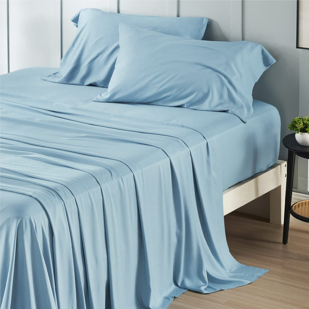Bedsure PureWoven 100% Rayon Derived from Bamboo, Queen Sheets, 4 Pieces