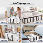 ukeetap 8 Pack Extra Large Clothes Storage Bins with Lids, Clear