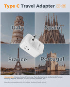 TESSAN European Travel Plug Adapter 2 Pack, Type C Plug