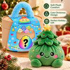 Plush Stuffed Dumpling Squishies, 3.94" Big Rainbow Squishes with Steamer