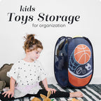 Handy Laundry Collapsible Mesh Pop-Up Hamper with Side Pocket