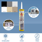 Dicor 501LSW-1 Self-Leveling Lap Sealant, White, 10.3 Oz, RV Roofing