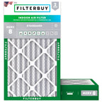 Filterbuy 12x14x1 Air Filter MERV 8 Dust & Allergy Defense (2-Pack)
