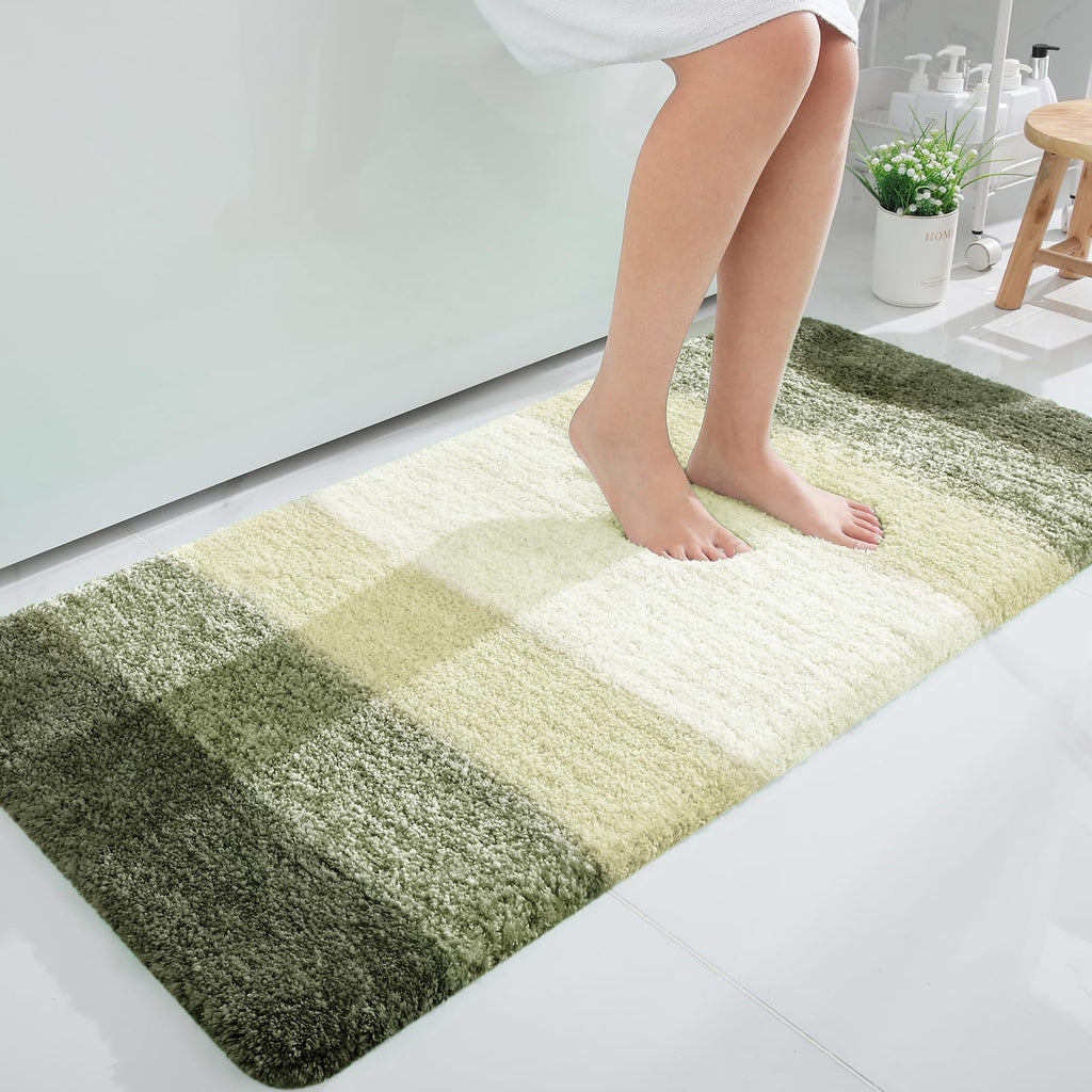 OLANLY Small Bathroom Rugs 24x16, Extra Soft Absorbent Microfiber Bath Rugs