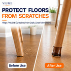 VIUME 24 Pcs Chair Leg Floor Protectors for Hardwood Floors Round