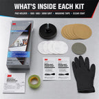 3M Ultra Headlight Restoration Kit, Contains Masking Tape, Light Sanding Discs, Wax Protectant and More, Use on Plastic Lenses Headlights, Taillights and More, Easy Heavy-Duty Restoration (39195)
