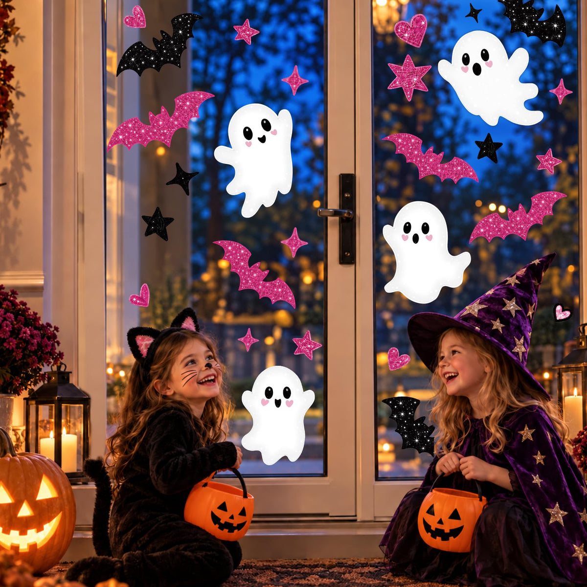 Holiday Window Clings for Home Decorations (Romantic)