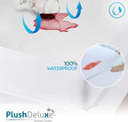 PlushDeluxe Bamboo Waterproof Mattress Protector, King Size, Ultra Soft