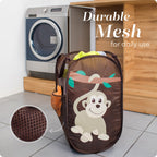 Handy Laundry Collapsible Mesh Pop-Up Hamper with Side Pocket