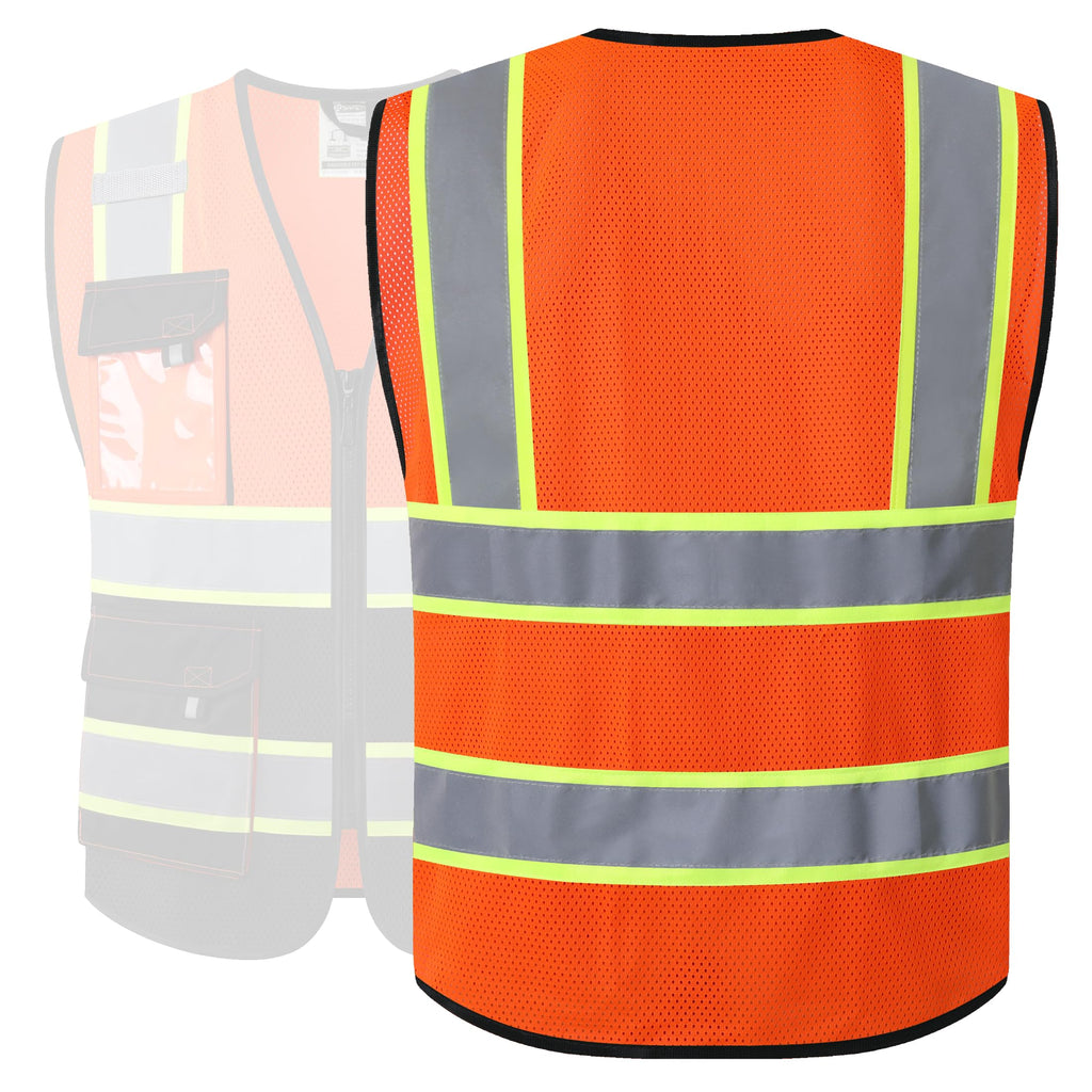JKSafety Safety Vest for Men Women Hi Vis Reflective Vest JK220 PurpleB S