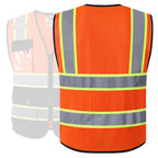 JKSafety Safety Vest for Men Women Hi Vis Reflective Vest JK220 PurpleB S