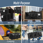 6 Pack Extra Heavy Duty Large Moving Bags with Strong Zipper, Dark Blue