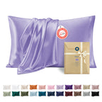 Bedsure Satin Pillowcase Standard Set of 2, Similar to Silk Pillowcase Grey
