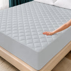 Twin Mattress Pad, Quilted Mattress Protector Topper fits 16" Deep Pocket