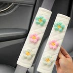 Amooca 2 Pack Seat Belt Covers Soft Shoulder Pad for Cars & Backpack