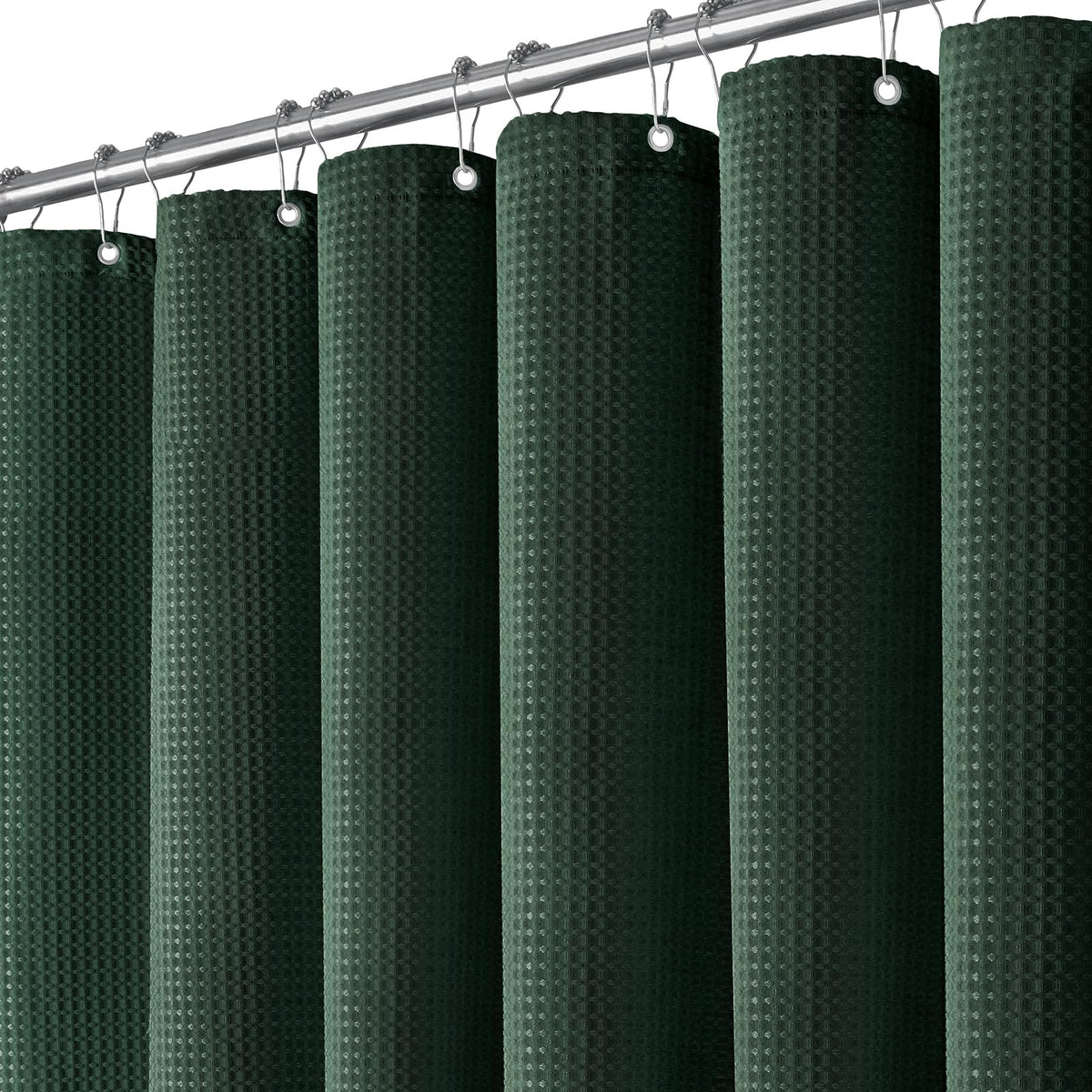 Dynamene Extra Long Waffle Shower Curtain 256 GSM 72"x90" Moonlight Blue