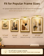 EZVALO Picture Light for Wall, 13'' Rechargeable Magnetic with Remote