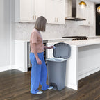 Glad Trash Can with Clorox Odor Protection | Plastic Bin, 13 Gal, Black
