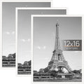 upsimples 12x16 Poster Frame, Easy Slide-In Assembly, White, 3 Pack