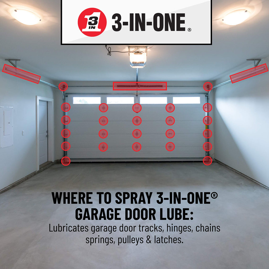 3-IN-ONE Professional Garage Door Lubricant, Smart Straw, 11 OZ [2-Pack]