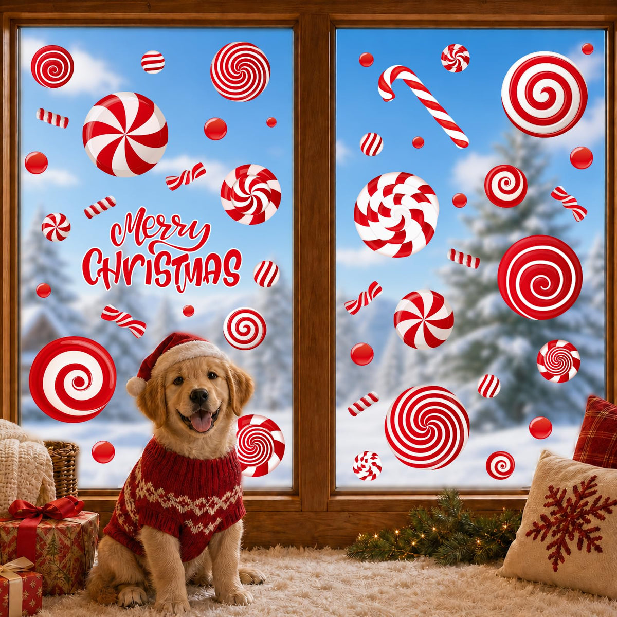 Christmas Window Clings for Glass Windows, Stickers for Window Decorations