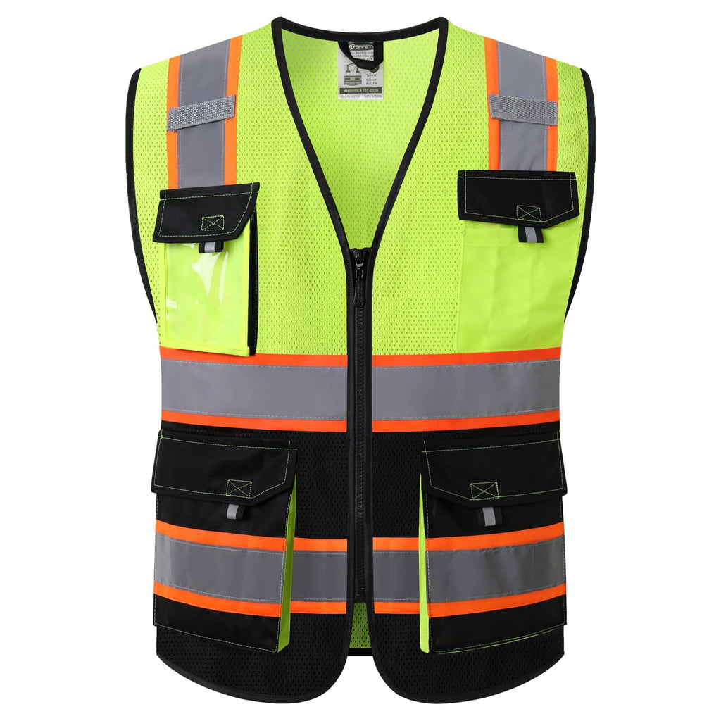 JKSafety Safety Vest for Men Women Hi Vis Reflective Vest JK220 PurpleB S