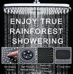 Rain Shower Head with Handheld Showerhead, Chrome 1.8GPM 460311