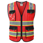 JKSafety Safety Vest for Men Women Hi Vis Reflective Vest JK220 PurpleB S