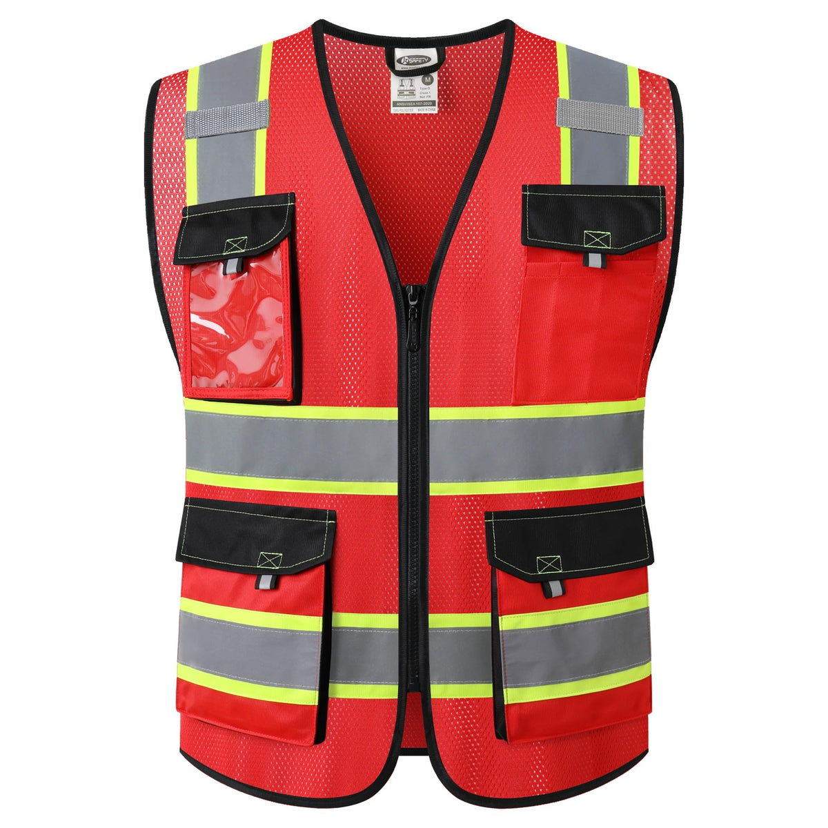 JKSafety Safety Vest for Men Women Hi Vis Reflective Vest JK220 PurpleB S